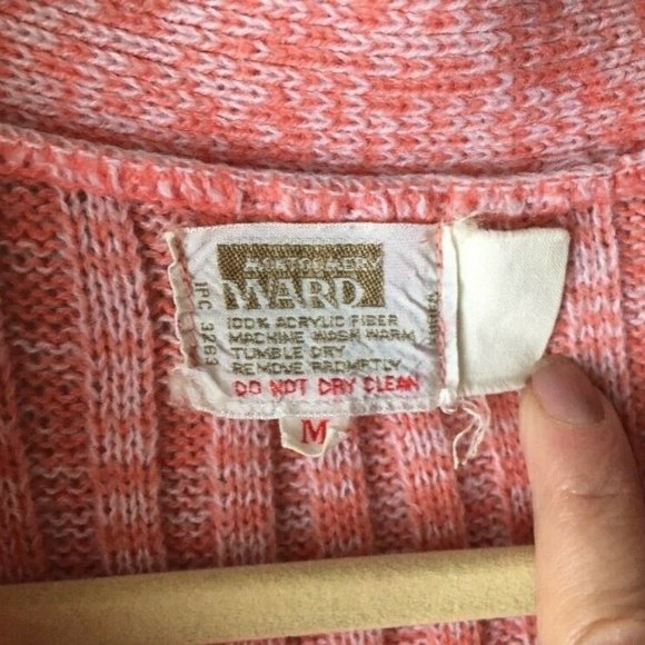 Montgomery Ward Vintage  marled cardigan sweater - Picture 3 of 7